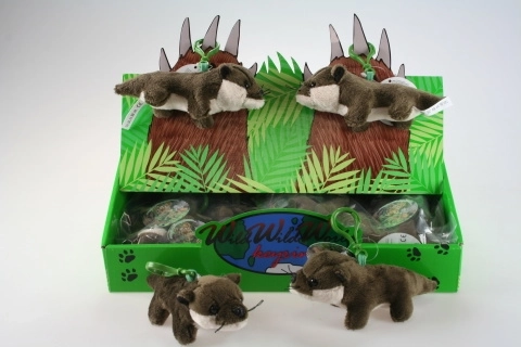 Porte-clés loutre en peluche 15 cm