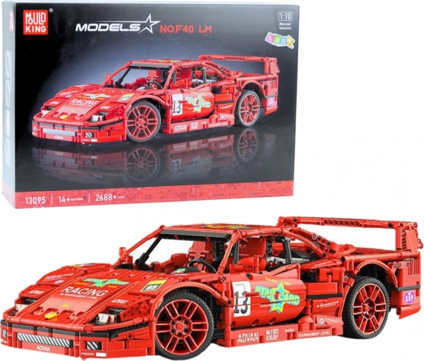 Kit de construction Voiture de sport de course rouge 1:10