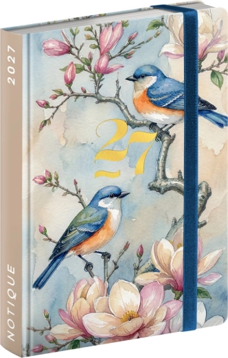 Agenda hebdomadaire de poche Notique Birds 2027 (9,8 × 14,5 cm)