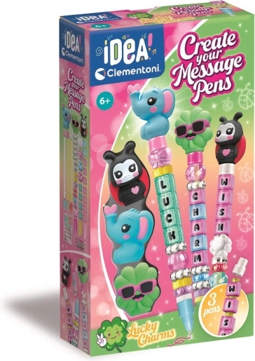 Mini usine à stylos avec message Porte-bonheur