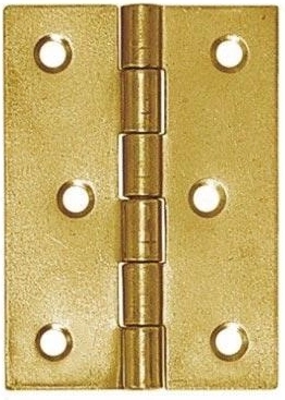 Charnière articulée en acier 60 × 43 mm zinguée jaune