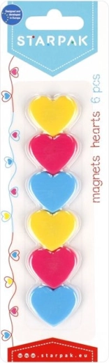 Aimants en forme de cœur STARPAK (6 pcs)