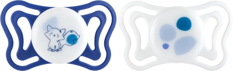 Chicco PhysioForma Light sucettes orthodontiques en silicone bleues 16–36 mois, 2 pcs