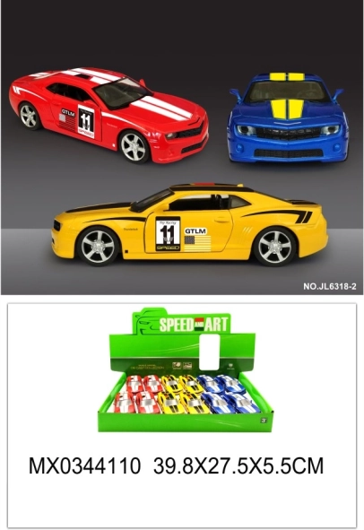 Voiture de sport en métal avec portes ouvrantes et fonction à rétrofriction