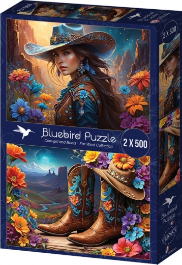 Puzzle Fermière et Chaussures 2x500 pièces