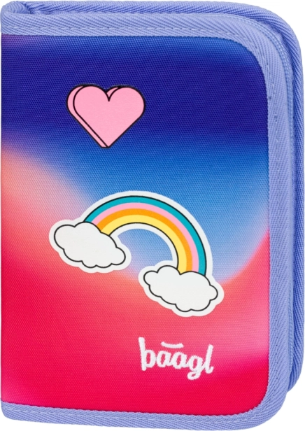 BAAGL trousse scolaire une seule couche arc-en-ciel rouge