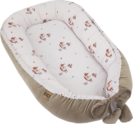 Nid pour bébé EKO en coton et velours Fox 90 × 60 cm