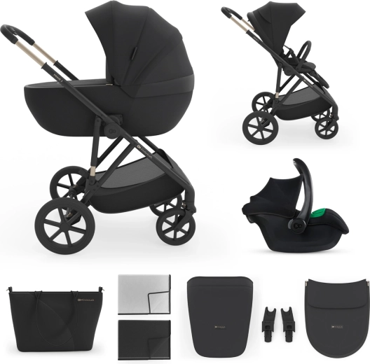 Poussette combinée Kinderkraft 3-en-1 Prime 3 dark green