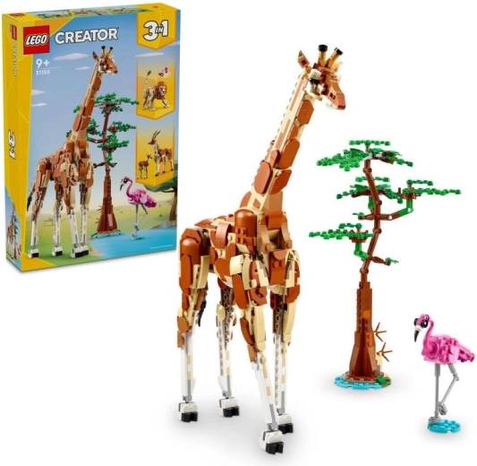 LEGO Creator 3-en-1 animaux de safari – girafe, gazelles et lion