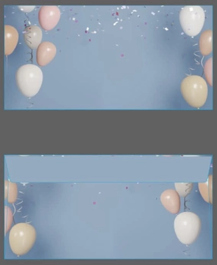 Enveloppe colorée DL avec motif de ballons