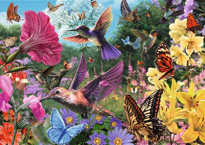 Trefl Puzzle Premium Plus Tea Time – jardin des colibris, 1000 pièces