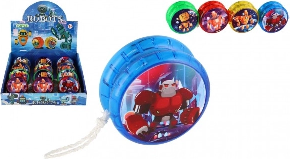 Yo-yo lumineux motif robots 6 cm