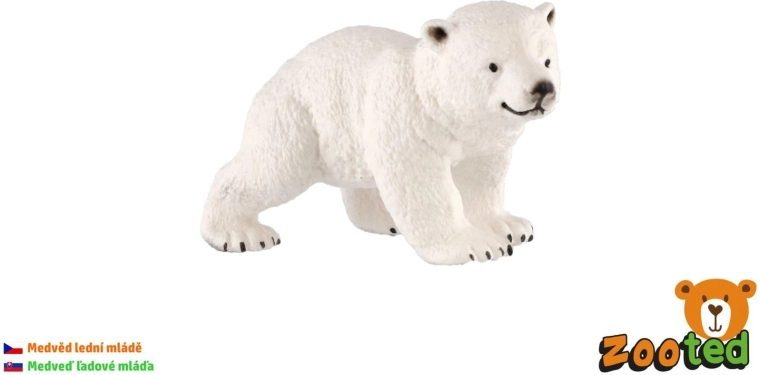 Petit de l’ours polaire en plastique, 6 cm