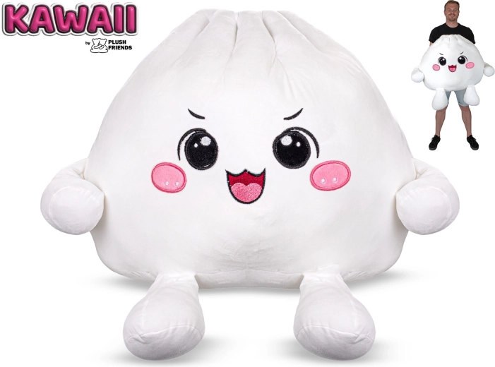 Plush Friends Kawaii bao dumpling en peluche souriant 60 cm