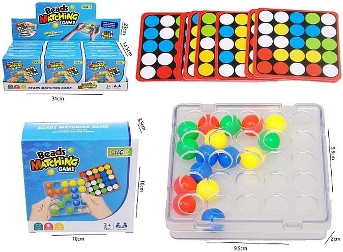 Jeu de logique avec billes colorées