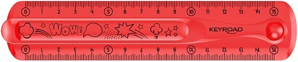Règle flexible KEYROAD Flexi 15 cm rouge