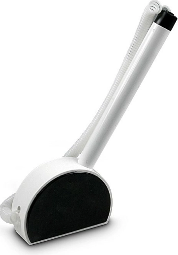 Stylo à bille sur socle ICO Mini, blanc‑noir