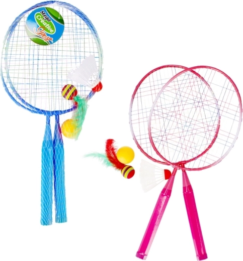 Set de badminton pour enfants – raquettes métalliques, volant et balles