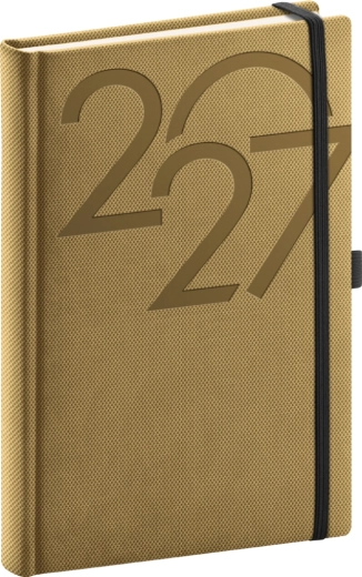 Agenda quotidien Notique Ajax 2027 doré 15 × 21 cm