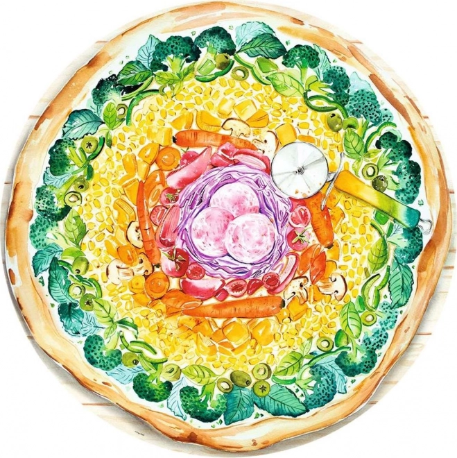 Puzzle Ravensburger Cercle des couleurs pizza 500 pcs