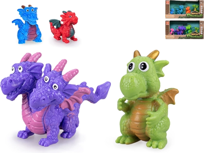 Set de figurines de dragons colorés 3,5–6 cm (4 pcs)