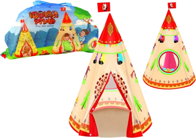 Teepee pour enfants pour la chambre et le jardin, crème, 160 × 105 cm