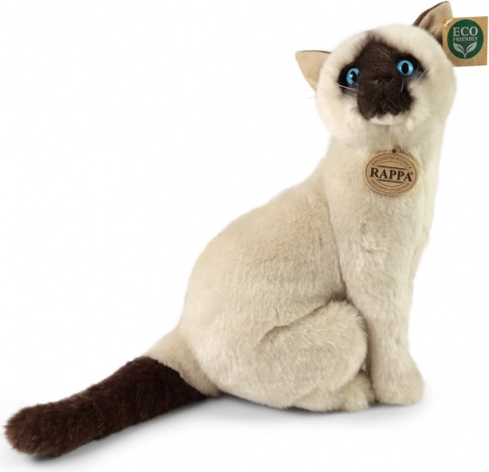 Chat siamois en peluche 30 cm écoresponsable