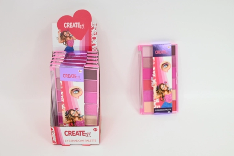 Create It ! palette de fards à paupières – 12 teintes dans des tons rose-rouge