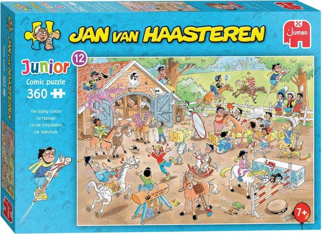 Puzzle JUMBO Jan van Haasteren Junior : école d’équitation, 360 pièces