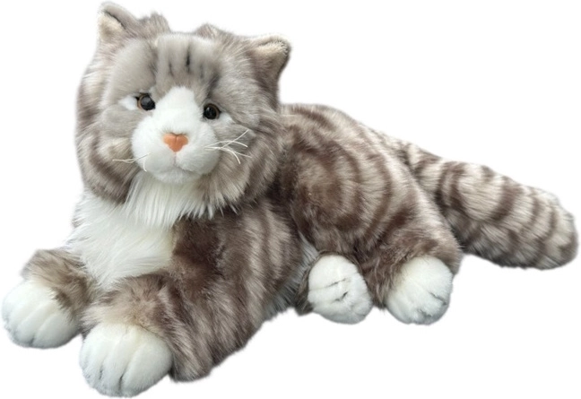 Figurine décorative de chat norvégien couché, 30 cm