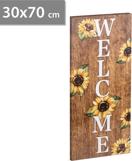 Tableau LED Welcome avec accroche murale