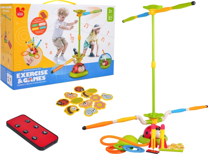 Ensemble de jeux sportifs et de motricité pour enfants 5 en 1 avec coccinelle