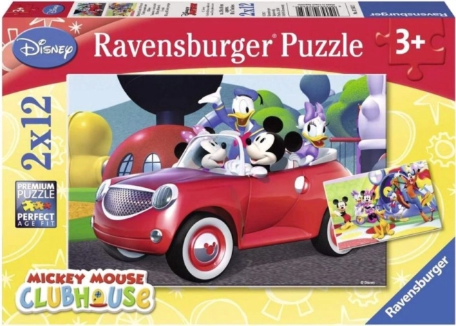Puzzle Ravensburger Mickey Mouse avec ses amis 2x12 pièces