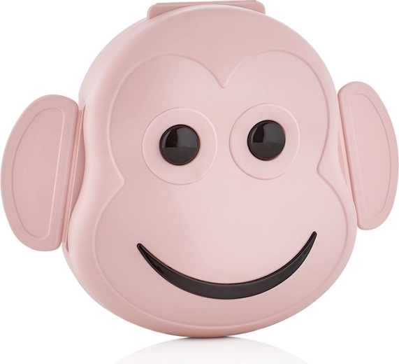 Boîte à goûter en plastique avec motif singe 15,5 × 18 × 9 cm