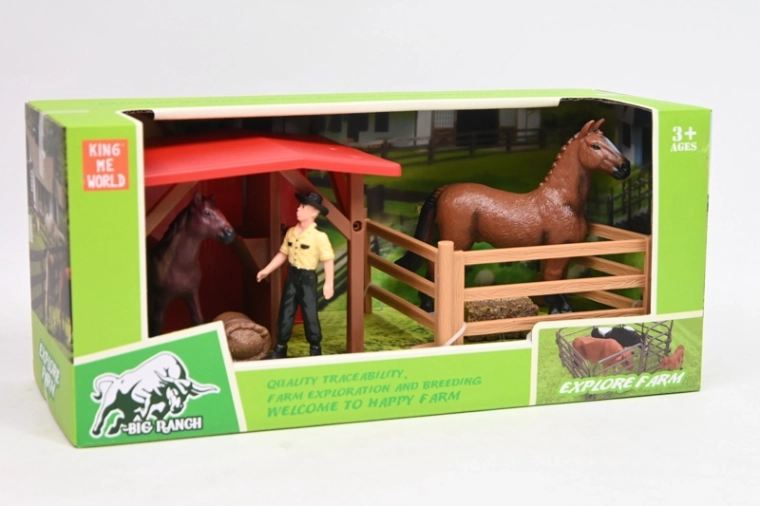 Ensemble de figurines avec enclos