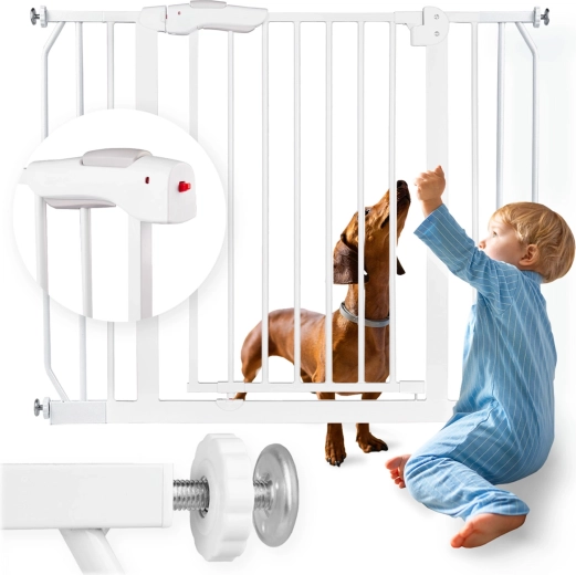 Barrière de sécurité blanche pour portes et escaliers NUKIDO