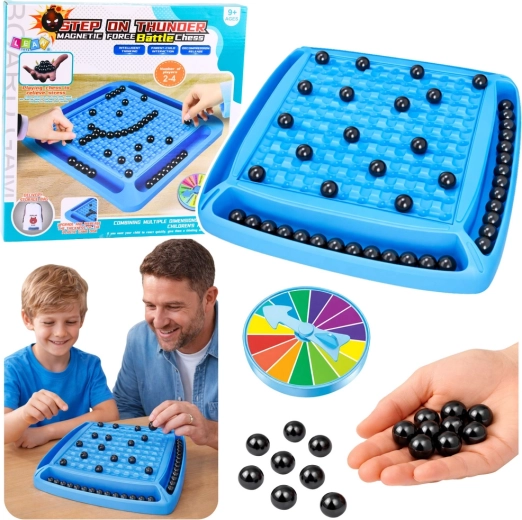 Jeu de société stratégique magnétique avec billes, 40 pièces