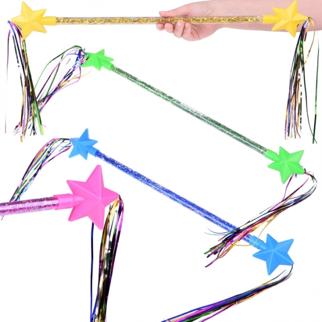 Baguette magique avec baton de gymnastique et rubans