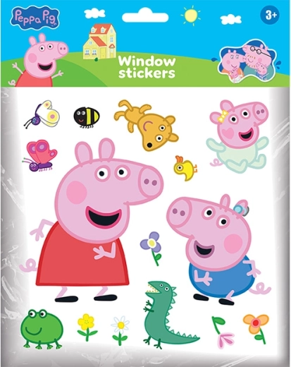 Autocollants statiques pour fenêtres Peppa Pig