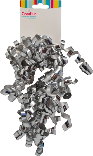 Noeud cadeau métallique argenté 6 mm, 2 pcs