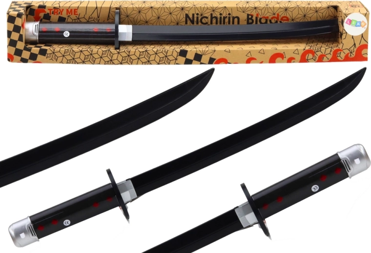 Sabre samouraï à piles avec son, noir