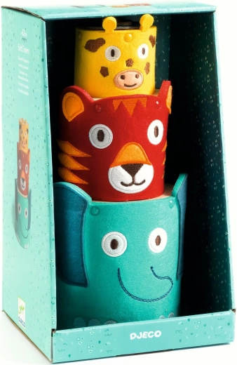 Djeco cubes empilables souples animaux Softi