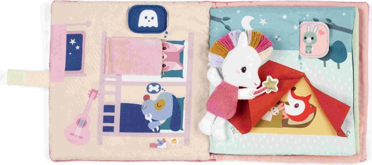 Livre en tissu Lilliputiens attrape-rêves avec la licorne Lena