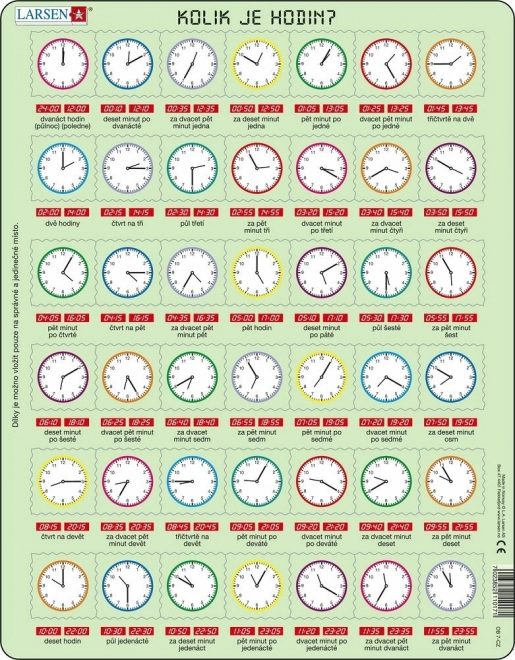 Larsen puzzle éducatif horloge 42 pièces