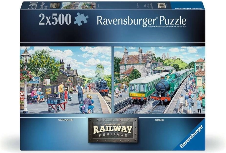 Puzzle Ravensburger Railway Heritage n° 1 : Oakworth & Corfe 2×500 pièces