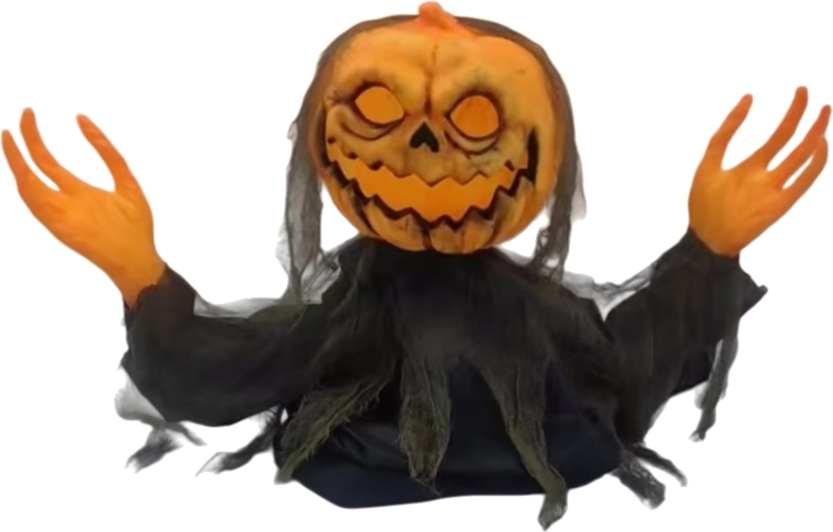 Décoration d'Halloween Madame Citrouille 89 cm