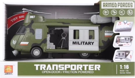 Hélicoptère militaire à piles 1:16 avec lumières et sons