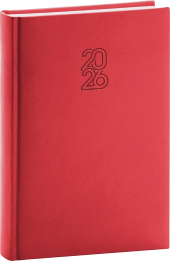 Agenda quotidien 2026 rouge