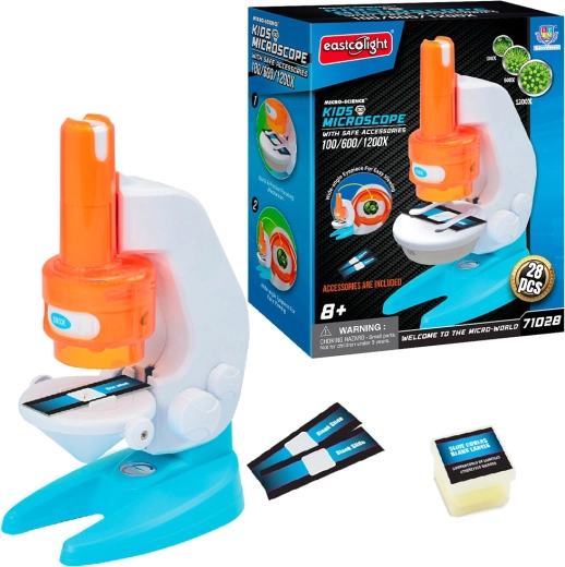 Microscope pour enfants avec accessoires et grossissement 200/600/1200×