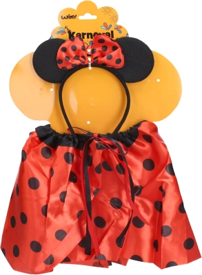 Set de carnaval souris à pois rouge
